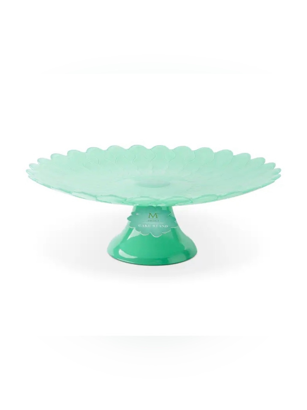 NEW 13" Scalloped Daisy Cake Stand - Guava $65 MSRP